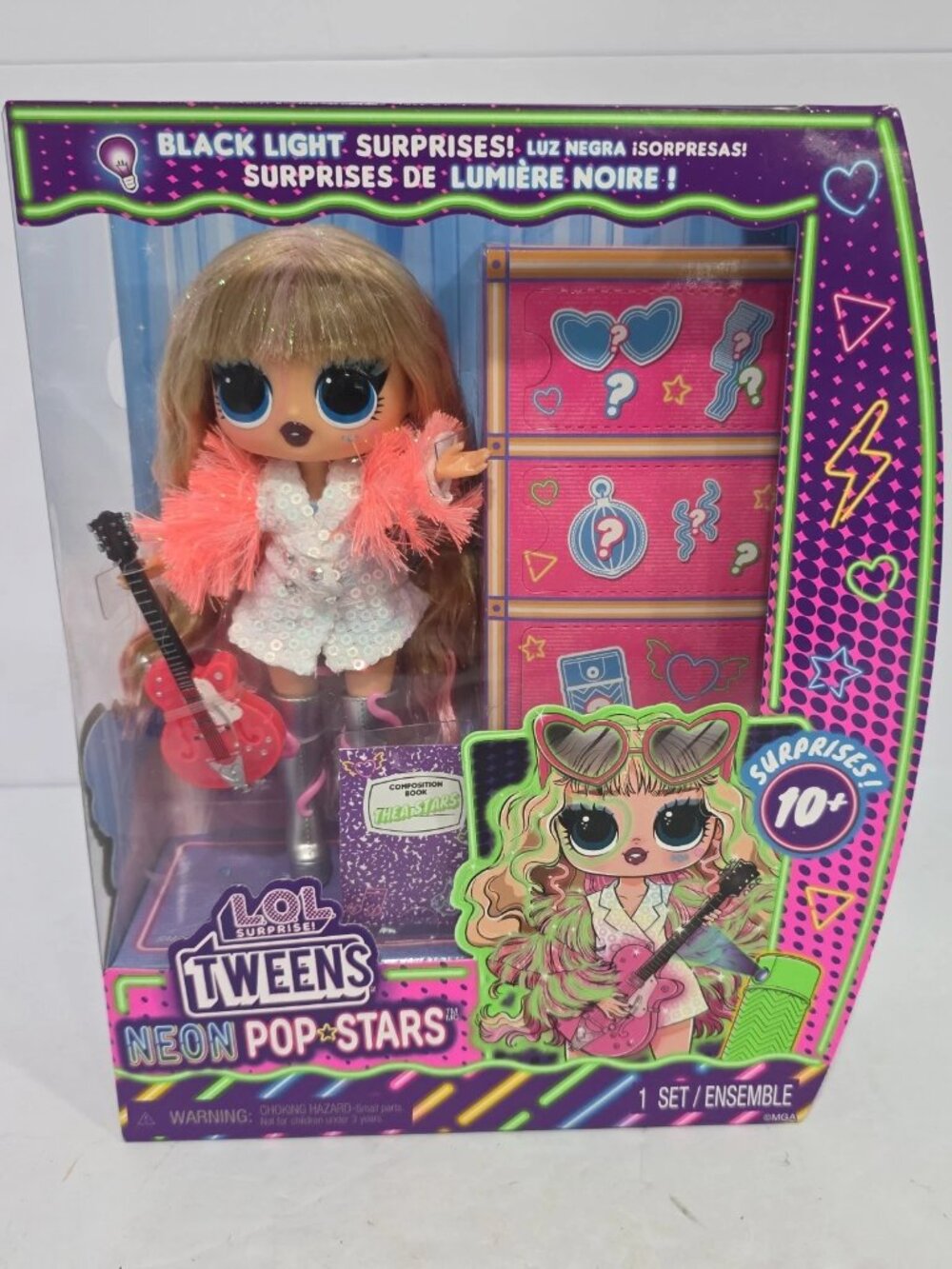 LOL Surprise Tweens Neon Pop Stars Thea Stars with Black Light Surprises - New